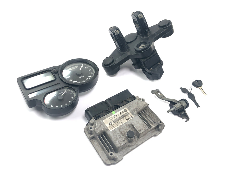 BMW R 1200 GS R12 K25 [2004] - Lock set control unit cockpit ignition lock upper fork bridge steering lock key set