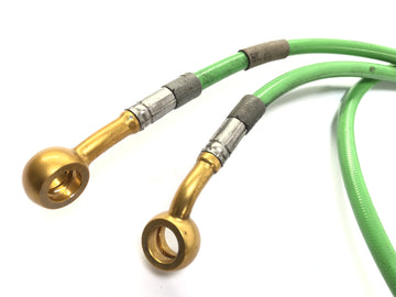 Kawasaki Z 1000 ZRT00A [2006] - Brake lines steel braided green front and rear with ABE - 0