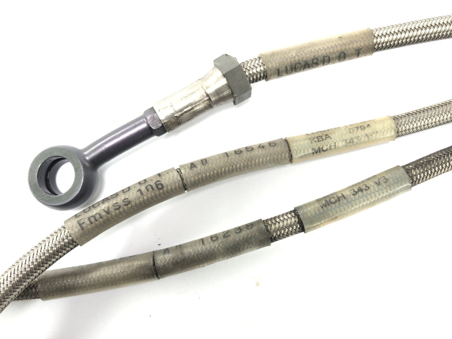 Kawasaki ZR7 ZR750F [1999] - brake line brake hose set steel flex stainless steel at the front with ABE