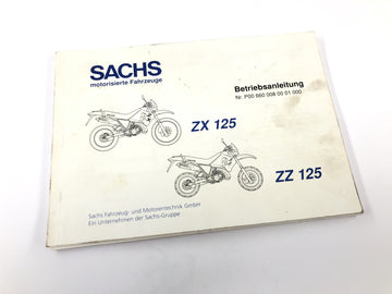 Sachs ZX 125 [1998] - Operating instructions manual operating instructions
