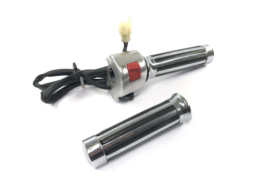 Kawasaki VN 1600 Classic VNT60A [2007] - Handlebar switch right throttle grip fitting handle set chrome for 1 inch handlebars
