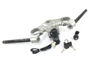 Aprilia RS 125 TW [2017] - top fork bridge with handlebar stub ignition lock and seat lock-2