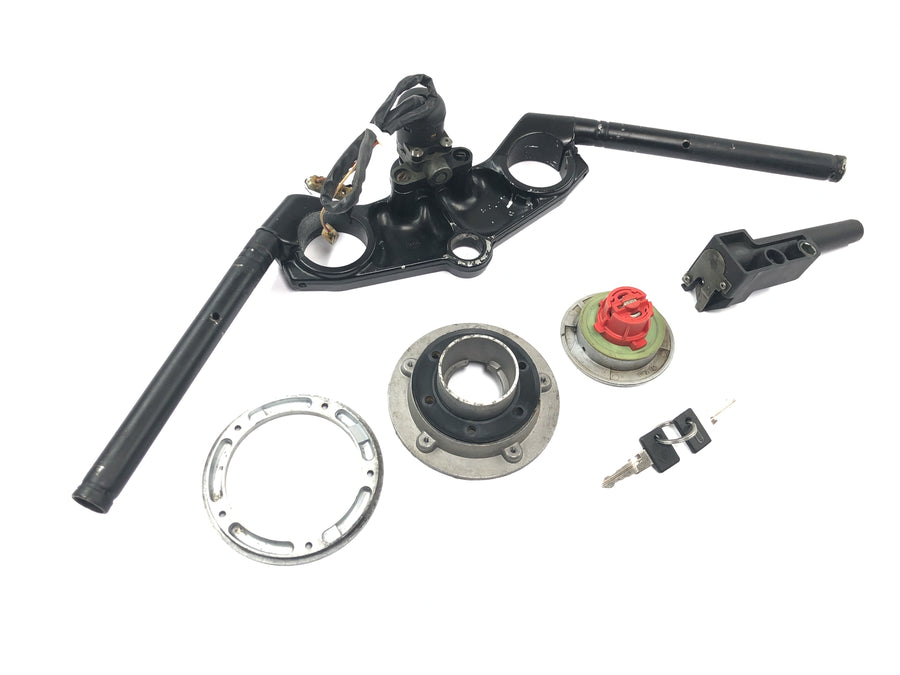 Aprilia RS 125 Extrema [1994] - Lock set fork bridge top handlebar ignition lock tank cap key