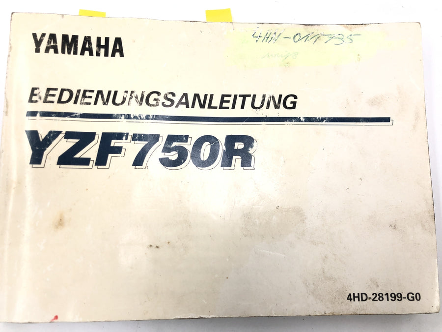 Yamaha YZF 750 R 4HN [1995] - Operating instructions manual operating instructions