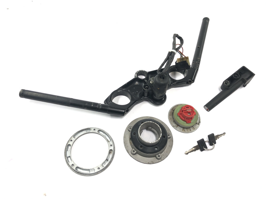 Aprilia RS 125 Extrema [1994] - Lock set fork bridge top handlebar ignition lock tank cap key