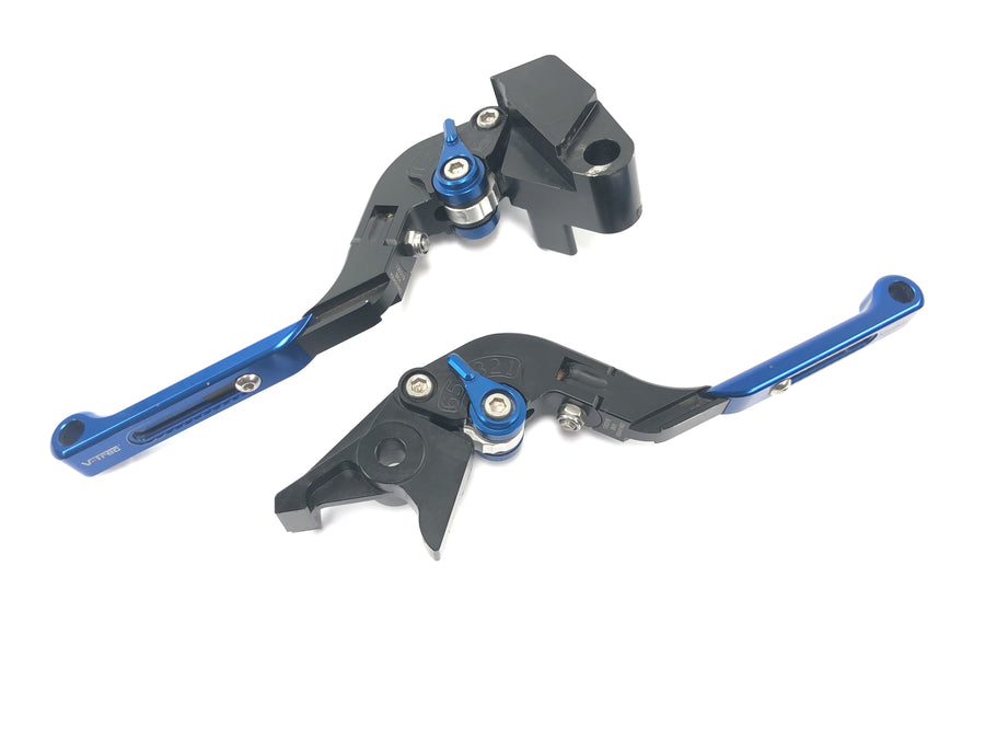 Kawasaki ZXR 400 ZX400L [1992] - Brake lever clutch lever V-Trec adjustable blue