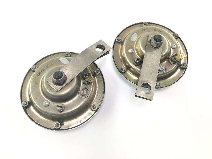 Laverda 1000 [1978] - Horn Signal Horn Double Horn Chrome Round Retro Pair