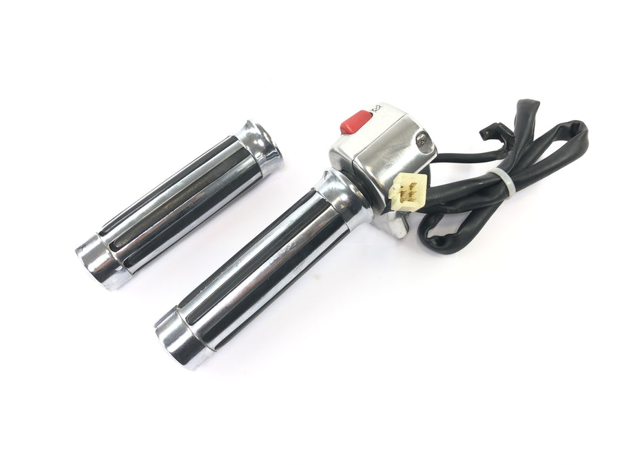 Kawasaki VN 1600 Classic VNT60A [2007] - Handlebar switch right throttle grip fitting handle set chrome for 1 inch handlebars
