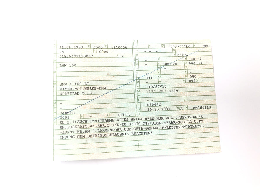 BMW K 1100 LT [1993] - Frame main frame with papers
