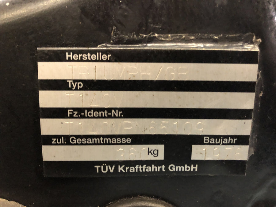 Triumph Bonneville T140V [1976] - frame with objection certificate