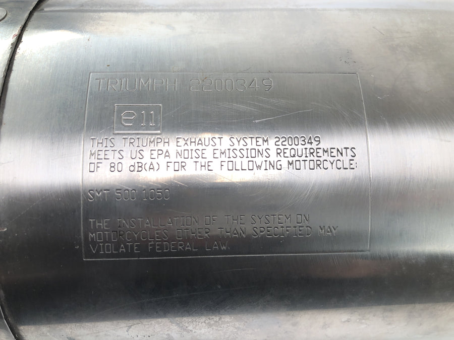Triumph Speed Triple 1050 515NJ [2007] - Exhaust rear silencer muffler muffler machined on the left