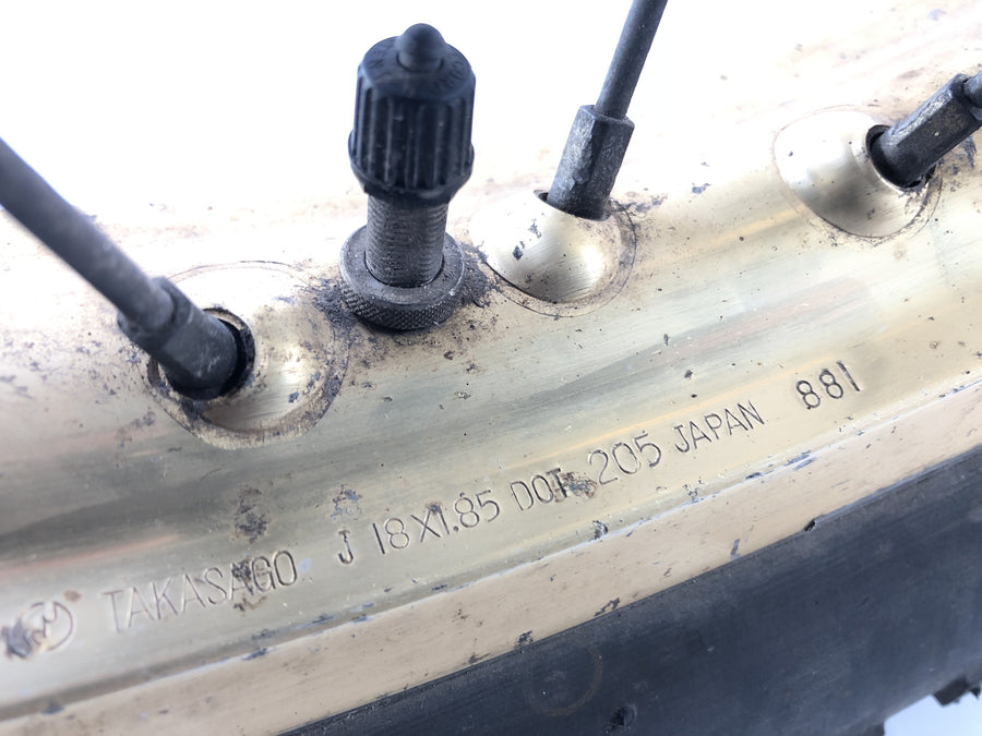 Yamaha XT 500 1U6 [1981] - Wheel set front wheel rear wheel gold