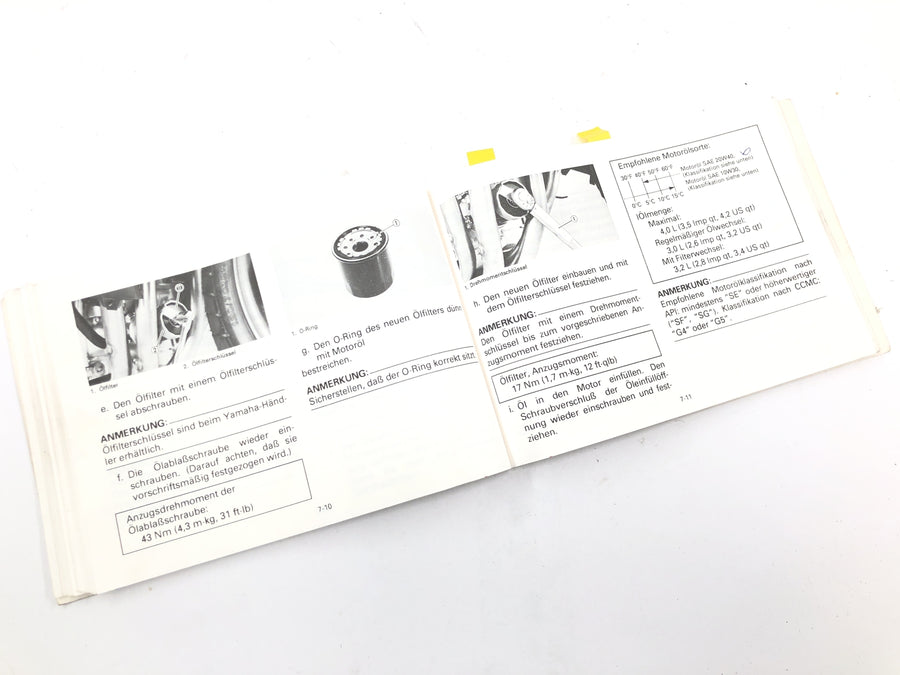 Yamaha YZF 750 R 4HN [1995] - Operating instructions manual operating instructions