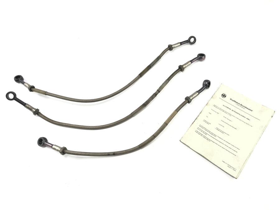Kawasaki ZR7 ZR750F [1999] - brake line brake hose set steel flex stainless steel at the front with ABE