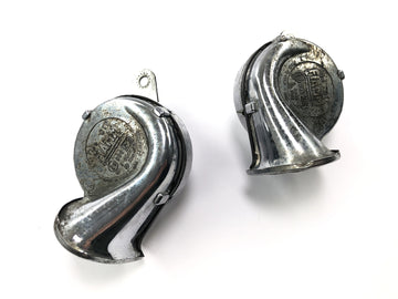 MOTO GUZZI CALIFORNIA 2 1000 VT [1982] - horn signal horn fanfare pair chrome - 0