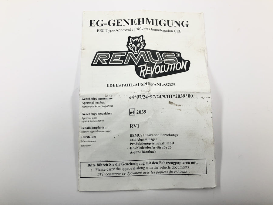 BMW K 1200 S K12S [2005] - Silencer Exhaust Rear Silencer Remus Revolution