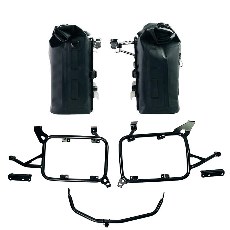 BMW F 850 GS [2018-2024] - Zwei Khali TPU-Seitentaschen 35 l – 45 l + Paar Aluminiumplatten + Aluminium-Kofferrahmen und ADV
