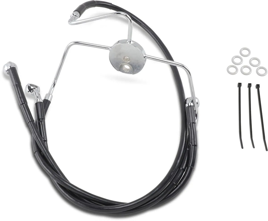harley davidson flhr [DRAG SPECIALTIES] - Extended Black Vinyl Brake Line Kit