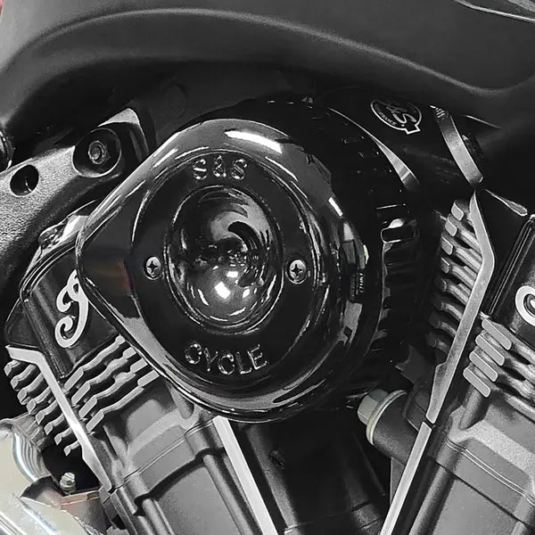 Indian PURSUIT 108 Dark Horse Premium [2024-2026] - Stealth Luftfilter-Kit mit Abdeckung – Oberfläche: Schwarz – Bild 4