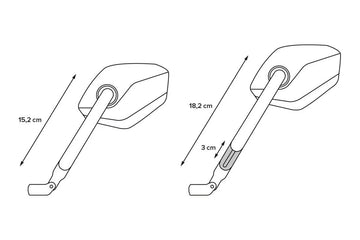 aprilia tuono 660 [SW-MOTECH] – sports mirror set, short mirror arm