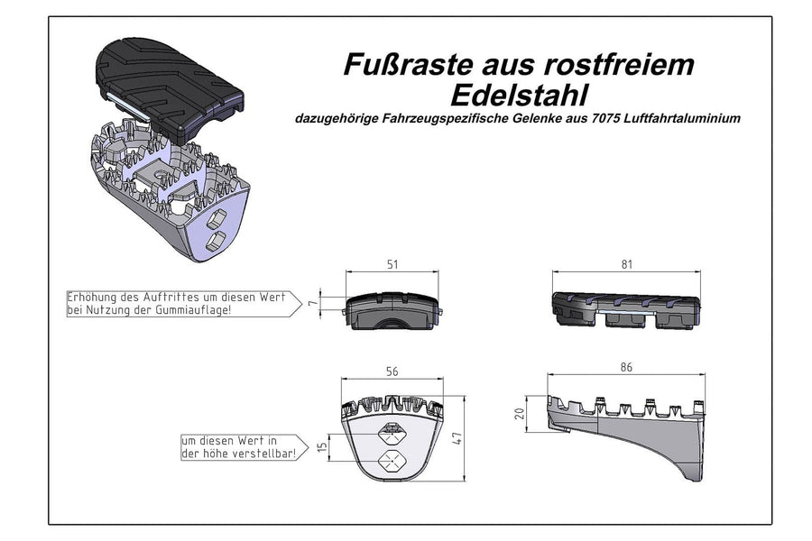 Honda Africa Twin XRV 750 [1990-2002] - ION footrest – picture 1