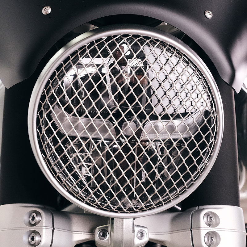 BMW R nineT 1200 Scrambler [2016-2023] - Scheinwerferabdeckung Schutzgitter Grau