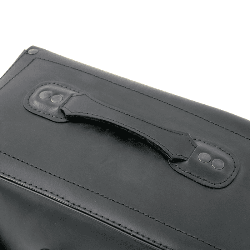 Motorcycle bag [Hepco & Becker] - leather Buffalo black right - tube pannier holder