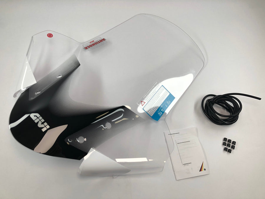 MBK Tryptik 125 (14-17) and Yamaha Tricity 125 155 (14-24) windshield transparent, 690 mm high, 630 mm