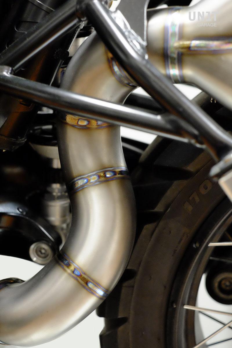 BMW R nineT 1200 Scrambler [2016-2023] - Titanium Doppelter Schalldämpfer mit sichtbarer Schweißnaht