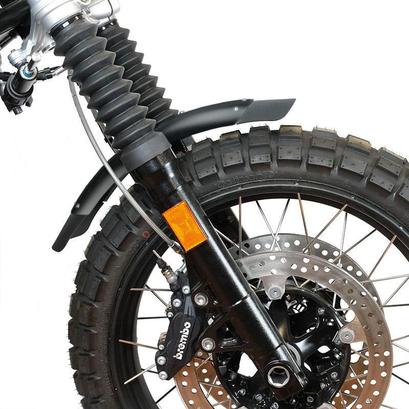 BMW R nineT 1200 Racer [2017-2020] - Schwarz Aluminium-Kotflügel mit Gabelstabilisator