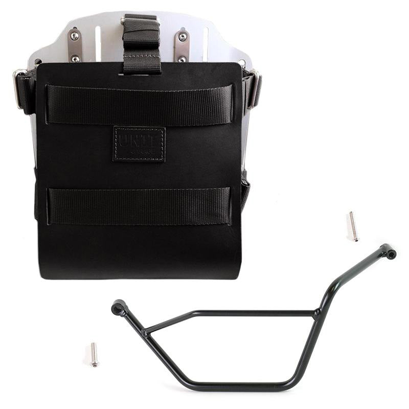 BMW R 850 R / R 1100 R [1993-2002] - Alu-Taschenhalter mit Lederfront, Schnellkupplung und linkem Rahmen