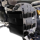 BMW R nineT 1200 Urban G/S (hoher Auspuff) [2017-2023] - Aluminium-Taschenhalter mit verstellbarer Lederfront, Schnellkupplung und Rahmen