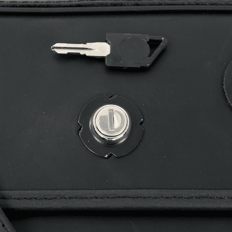 Motorcycle bag [Hepco & Becker] - leather Buffalo black right - tube pannier holder