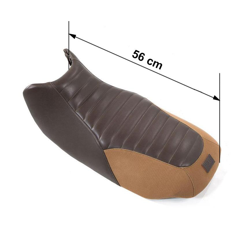 BMW R 1150 R [2000-2006] - Brown leather and canvas saddle for