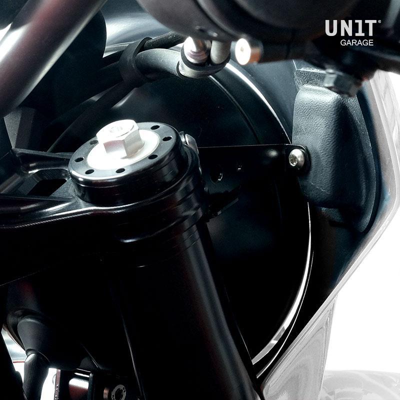 BMW R nineT 1200 Scrambler [2016-2023] - Montagehalterungen für Fenouil Windschutzscheibe mit Gabel cod.2904