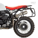 BMW R nineT 1200 Scrambler [2016-2023] - Paar Cult-Seitentaschen aus Spaltleder 40L - 50L + Aluminiumplatte + Atlas Aluminium Taschenrahmen