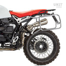 BMW R nineT 1200 Pure [2017-2023] - Paar Cult-Seitentaschen aus Spaltleder 40L - 50L + Aluminiumplatte + Atlas Aluminium Taschenrahmen