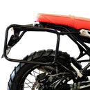 BMW R nineT 1200 Scrambler [2016-2023] - Kultige Seitentasche in Canvas 40L - 50L + Aluminiumplatte + rechter Rahmen für Atlas Aluminiumtasche